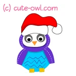cute christmas owl clip-art