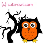 halloween cute owl clip-art