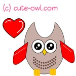 cute valentine owl clip-art