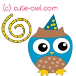cute birthday owl clip-art