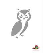 free printable cute owl stencil