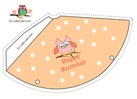 cute girl birthday owl hat