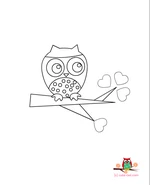 free printable cute owl coloring page