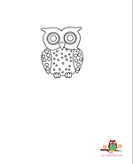 cute owl free printable coloring page