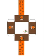cute owl favor basket in orange and brown