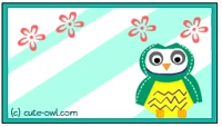 free printable labels featuring cute owl