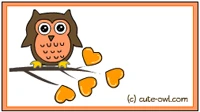 free printable owl labels with hearts