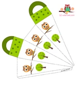 free printable owly favor bag