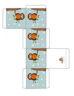 adorable owl sitting on a branch party favor box