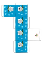 snowy owl party favor box