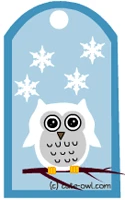 free printable cute snowy owl favor tags