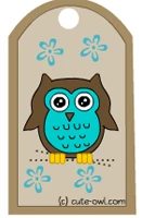 cute owl party favor tags