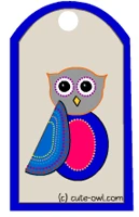 free printable colorful and cute owl favor tags