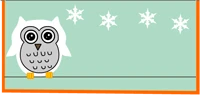 cute snowy owl party place cards