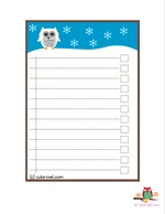 cute check list for owl themed baby shower