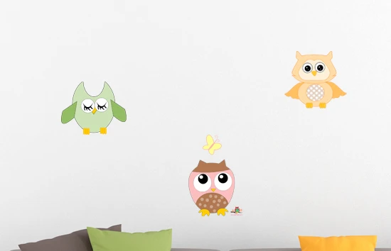 Free Printable Owl Wall Decoration Stickers