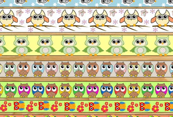 9 free printable cute owl washi tapes